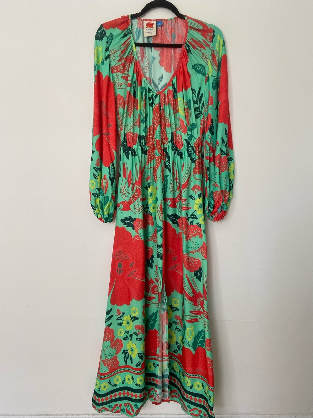 Farm Rio x Anthropologie Poppy Print Maxi Dress size XS - Picture 5 of 11
